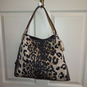 Madison Ocelot Leopard Animal Print Phoebe Shoulder Bag D1369-25209